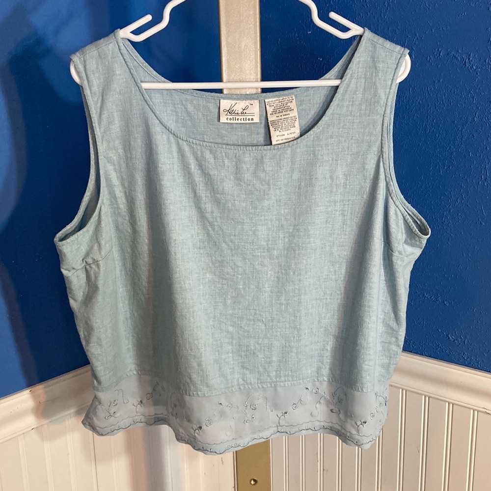 🦋 3 for $12 🦋 Vintage Kathie Lee Collection two piece linen set - Picture 3 of 14